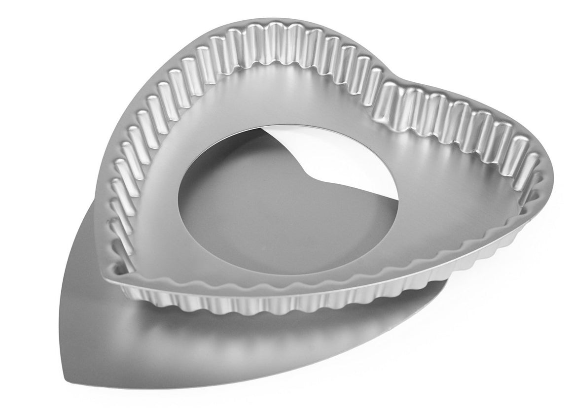 Silverwood bakeware  23cm Heart Shaped Flan, Loose Base